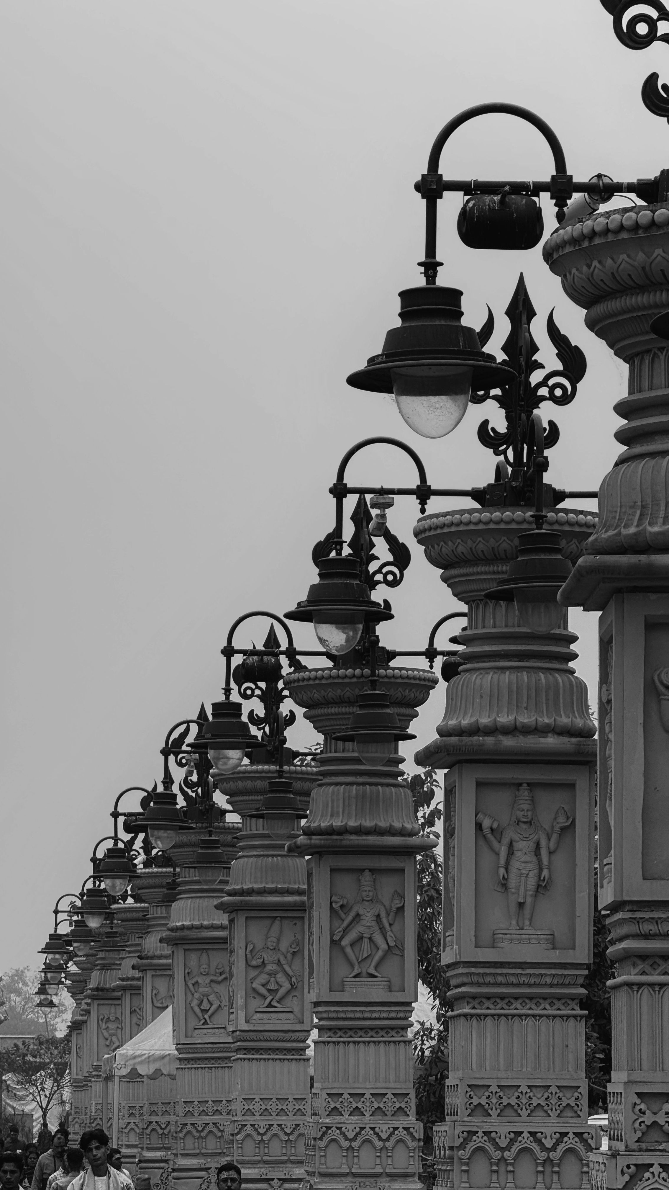 Illuminated sandstone garden lamp